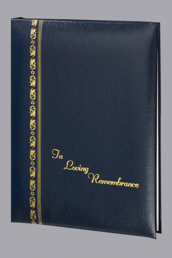 Royal Series Funeral Guest Book Navy