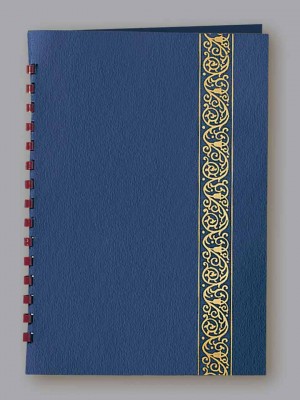 Foil Classic Scroll- Royal Blue Leatherette