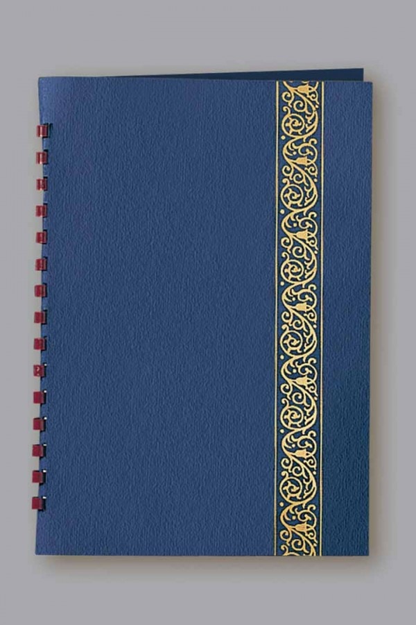 Foil Classic Scroll- Royal Blue Leatherette