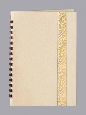 Foil Classic Scroll- Ivory Leatherette