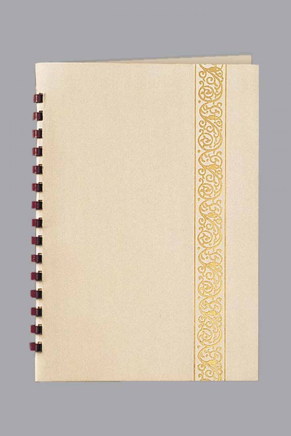 Foil Classic Scroll- Ivory Leatherette