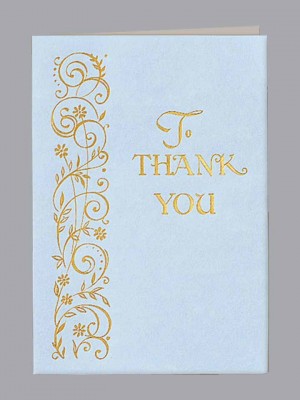 Gold Foil on Blue Astroparche Acknowledgment