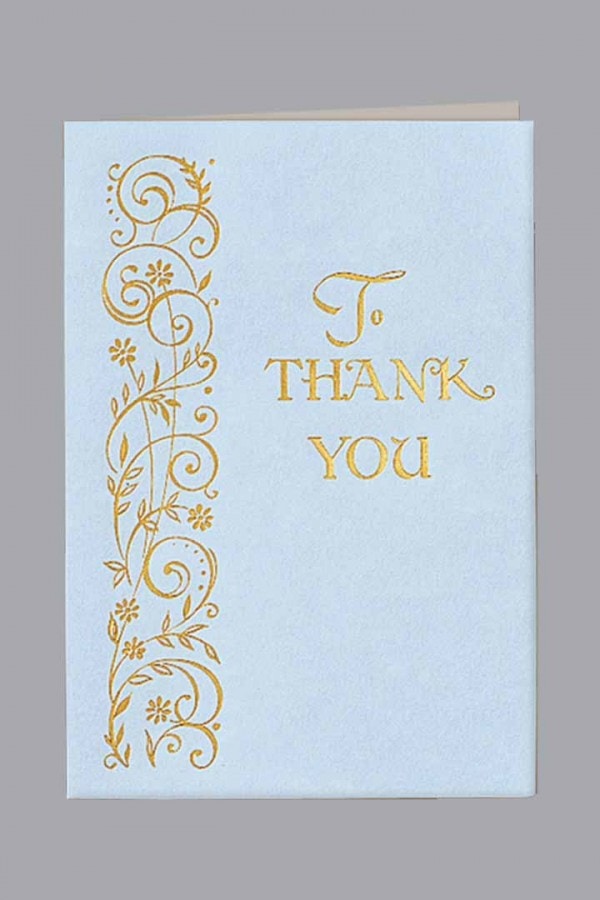 Gold Foil on Blue Astroparche Acknowledgment