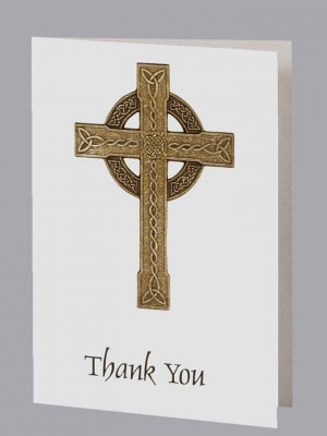 Celtic Cross Acknowledgment Gold Ink