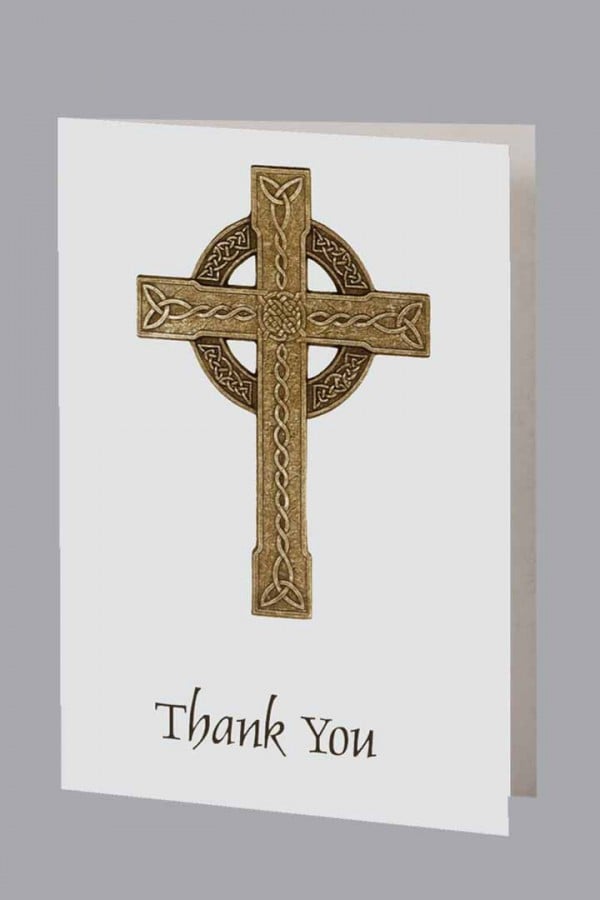 Celtic Cross Acknowledgment Gold Ink