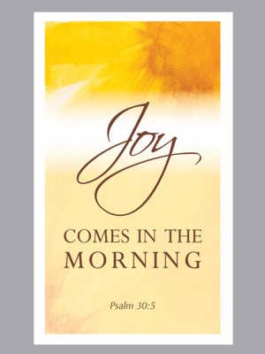 Psalm 30:5 on yellow sunflower design Prayer Card