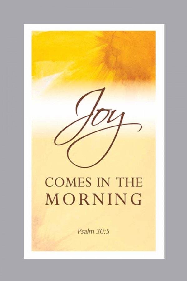 Psalm 30:5 on yellow sunflower design Prayer Card